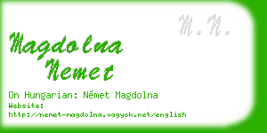 magdolna nemet business card